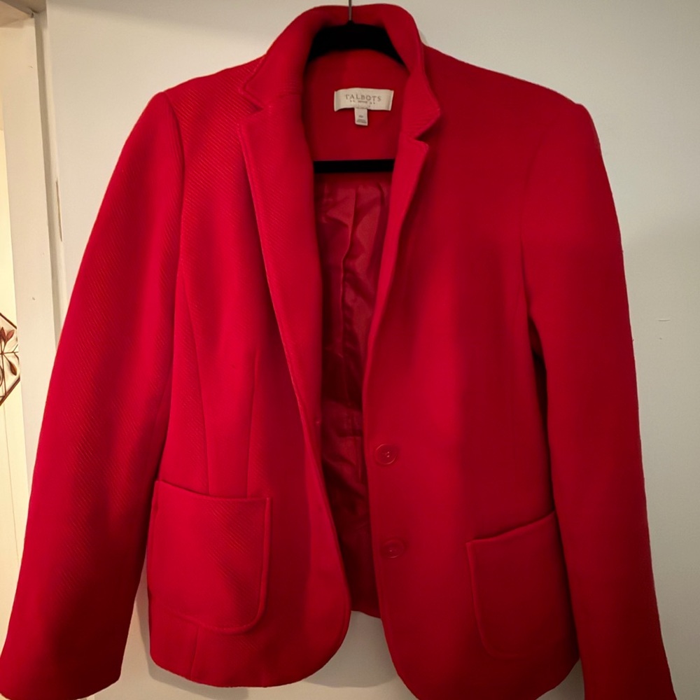 Talbots Vibrant Red Blazer